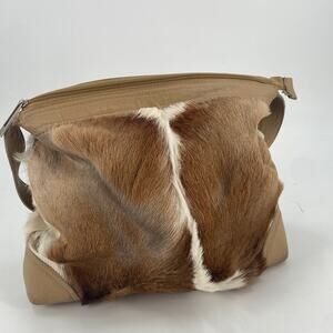 Rarity Springbok hide leather handbag